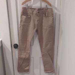 Men's Slim Fit Tan Pants